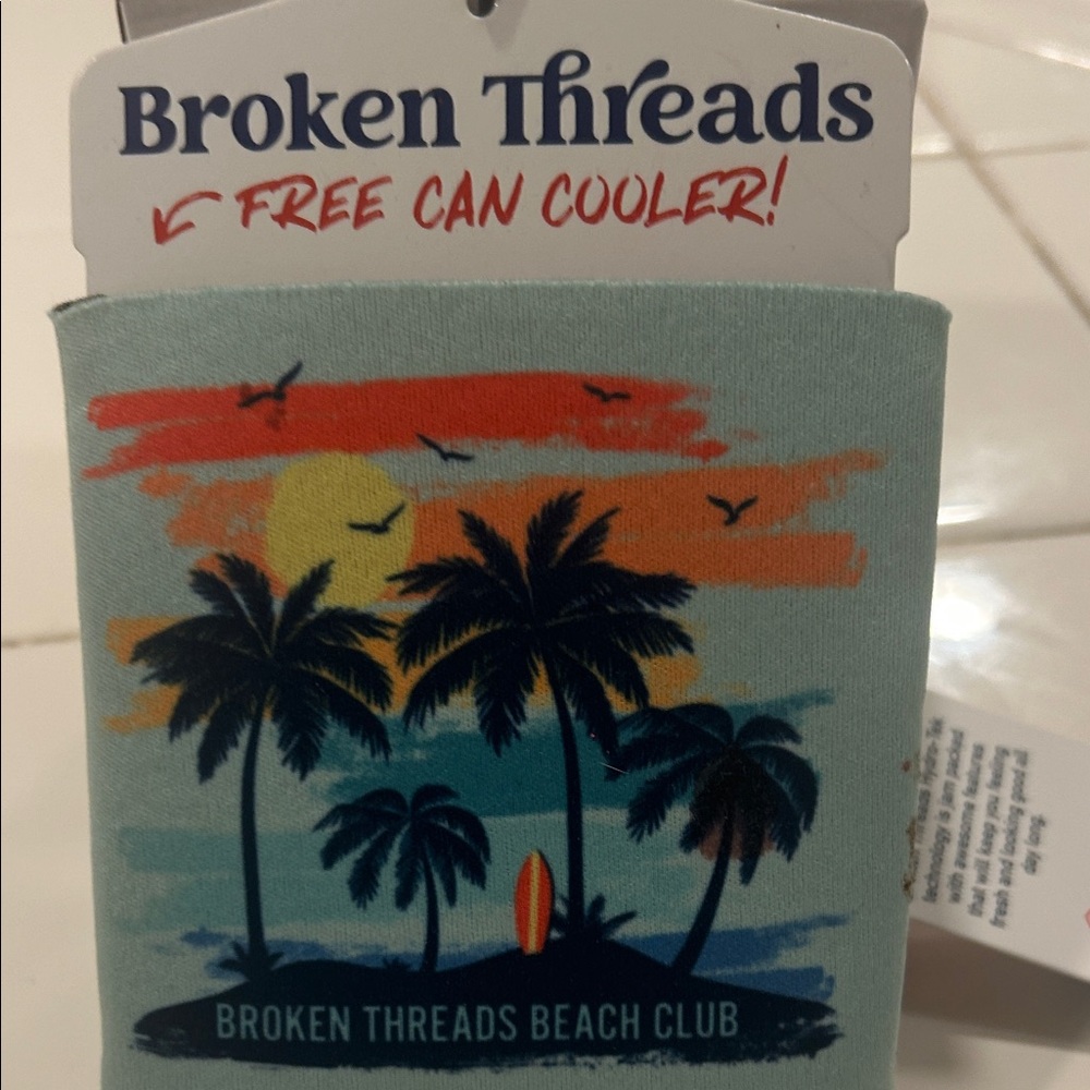 Broken Threads Beach Club can cooler.